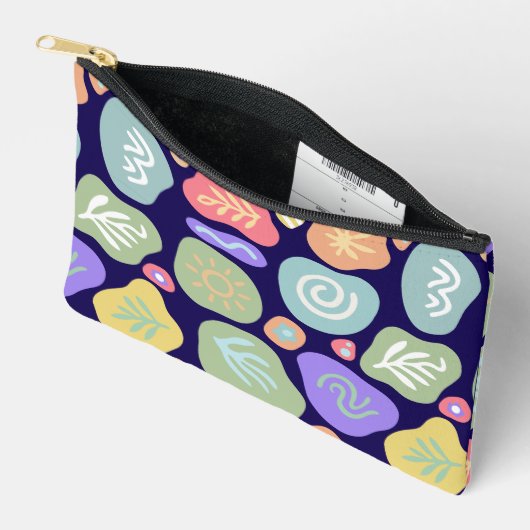 Dreamy Doodles - Vibrant Boho Nature Motif Design Zubehörtasche (Offen)