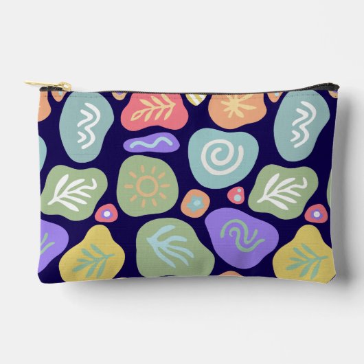 Dreamy Doodles - Vibrant Boho Nature Motif Design Zubehörtasche (Vorderseite)