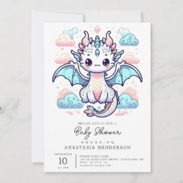Dreamy Dragon Baby Shower Einladung