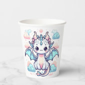 Dreamy Dragon Baby Shower Pappbecher (Vorderseite)