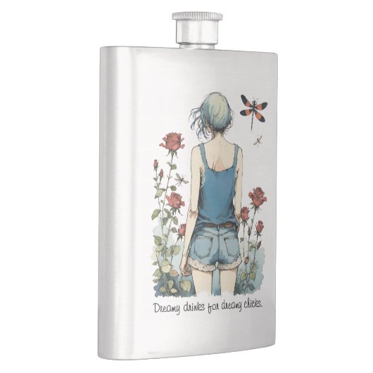 Dreamy Drinks For Dreamy Chicks Flachmann (Rechts)