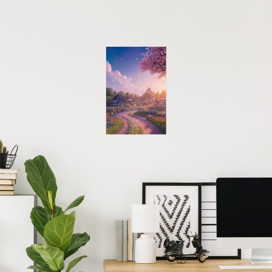 Dreamy Dusk: Eine ruhige Landschaft Poster (Heimbüro)
