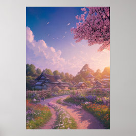 Dreamy Dusk: Eine ruhige Landschaft Poster