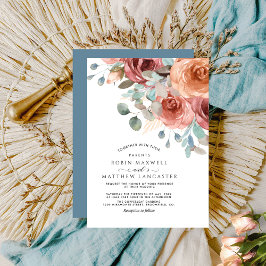 Dreamy Dusty Blue Ethereal Hochzeit Einladung