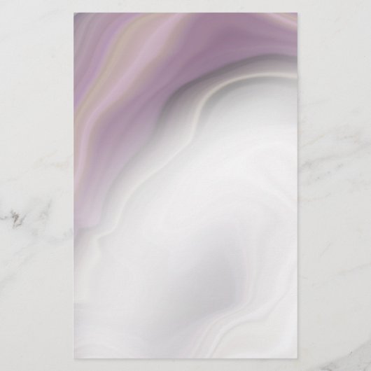 Dreamy Dusty Plum Agate Blank Stationery (Rückseite)