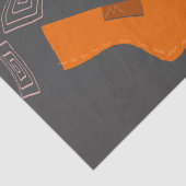 Dreamy Egyptian Collage - Red Orange Gray Seidenpapier (Detail)