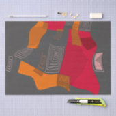 Dreamy Egyptian Collage - Red Orange Gray Seidenpapier (Handwerk)