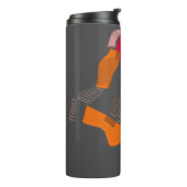 Dreamy Egyptian Collage - Red Orange Gray Thermosbecher (Nach links gedreht)