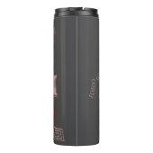 Dreamy Egyptian Collage - Red Orange Gray Thermosbecher (Rückseite)