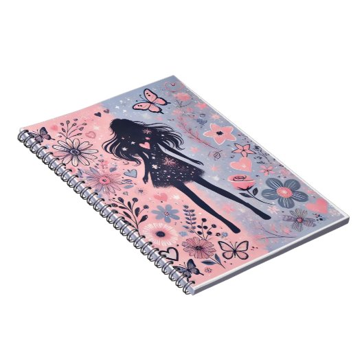 Dreamy Elegance: Pastel Fantasy Notebook Cover Notizblock (Rechte Seite)