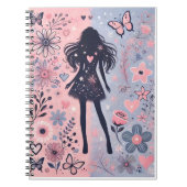 Dreamy Elegance: Pastel Fantasy Notebook Cover Notizblock (Vorderseite)