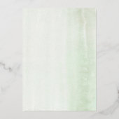 Dreamy Elegant Grüne Weitläufige Hochzeit Folieneinladung (Rückseite)