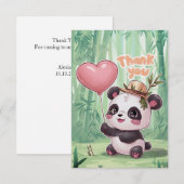 Dreamy Elegant Panda Dankeskarte (Vorne/Hinten)