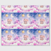 Dreamy elephant and stars giant wrapping roll geschenkpapier (Flach)