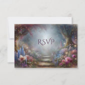 Dreamy Enchanted Blumenwald Hochzeit RSVP (Vorderseite)