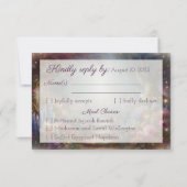 Dreamy Enchanted Blumenwald Hochzeit RSVP (Rückseite)