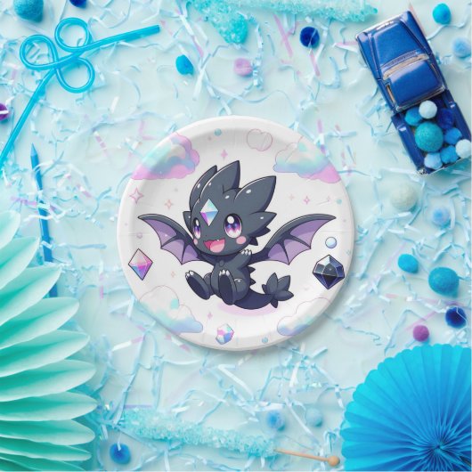 Dreamy Enchanted Dragon Baby Shower Pappteller (Party)