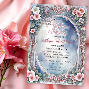 Dreamy Enchanted Garden in Spring Baby Shower Einladung