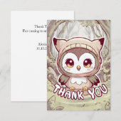 Dreamy Enchanted Owl Dankeskarte (Vorne/Hinten)