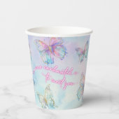 Dreamy Enchanted to Meet You Butterfly Baby Shower Pappbecher (Vorderseite)