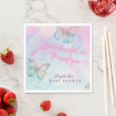 Dreamy Enchanted to Meet You Butterfly Baby Shower Serviette (Beispiel)