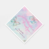 Dreamy Enchanted to Meet You Butterfly Baby Shower Serviette (Ecke)