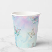 Dreamy Enchanted to Meet You Butterfly Pappbecher (Vorderseite)