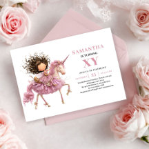 Dreamy Fairy Girl 2. Geburtstag Dusty Pink Einladu