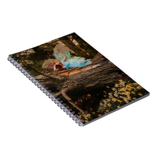 Dreamy Fairy on Fallen Tree - Notebook Notizblock (Rechte Seite)