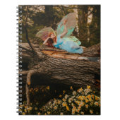 Dreamy Fairy on Fallen Tree - Notebook Notizblock (Vorderseite)