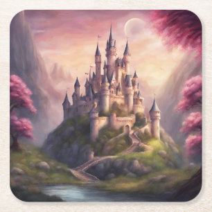 Dreamy Fantasy Burg Kunstvoll wandern im Valle Ver Rechteckiger Pappuntersetzer