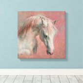 Dreamy Fantasy Horse in Pink Leinwanddruck (Insitu (Holzboden))