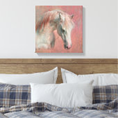 Dreamy Fantasy Horse in Pink Leinwanddruck (Insitu (Schlafzimmer))