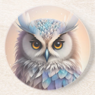 Dreamy Fantasy Owl Soft Pastellfarben Getränkeuntersetzer