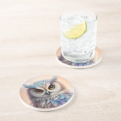 Dreamy Fantasy Owl Soft Pastellfarben Getränkeuntersetzer (Seite)