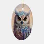 Dreamy Fantasy Owl Soft Pastellfarben Keramik Ornament (Rechts)