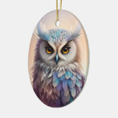 Dreamy Fantasy Owl Soft Pastellfarben Keramik Ornament (Links)