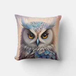 Dreamy Fantasy Owl Soft Pastellfarben Kissen