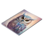 Dreamy Fantasy Owl Soft Pastellfarben Notizblock (Linke Seite)