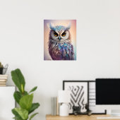 Dreamy Fantasy Owl Soft Pastellfarben Poster (Heimbüro)