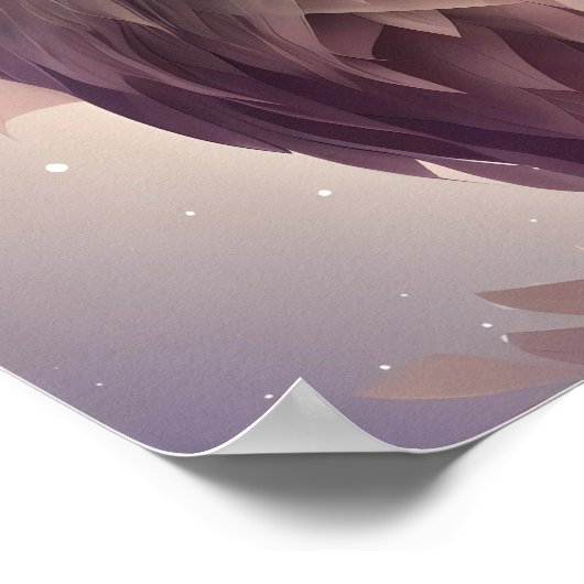 Dreamy Fantasy Owl Soft Pastellfarben Poster (Ecke)