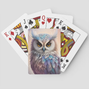 Dreamy Fantasy Owl Soft Pastellfarben Spielkarten