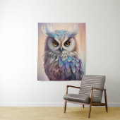 Dreamy Fantasy Owl Soft Pastellfarben Wandteppich (Beispiel)