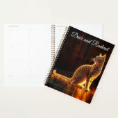 Dreamy feline art gold cat portrait schöne Haustie Planer (Anzeige)