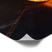 Dreamy feline art gold cat portrait schöne Haustie Poster (Ecke)