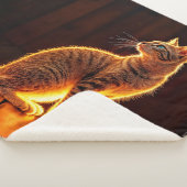 Dreamy feline art gold cat portrait schöne Haustie Sherpadecke (3/4)