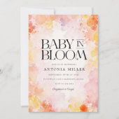 Dreamy Floral Baby in Bloom Baby Shower Einladung (Vorderseite)