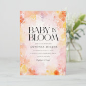 Dreamy Floral Baby in Bloom Baby Shower Einladung (Stehend Vorderseite)