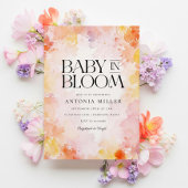 Dreamy Floral Baby in Bloom Baby Shower Einladung