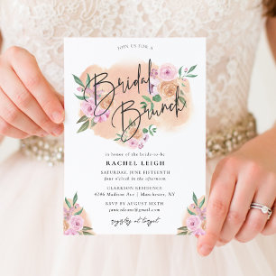 Dreamy Floral Bridal Brunch Showkarte Einladung